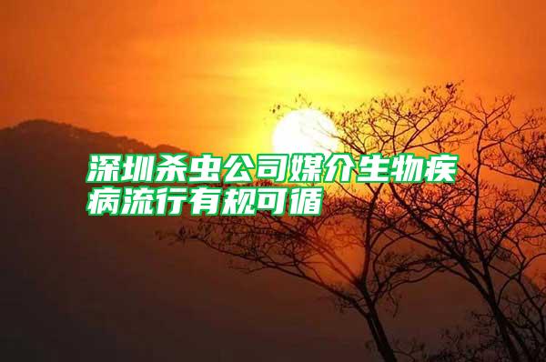 深圳殺蟲公司媒介生物疾病流行有規(guī)可循