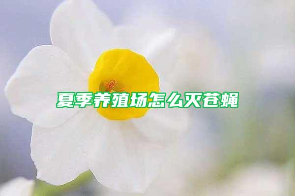 夏季養(yǎng)殖場(chǎng)怎么滅蒼蠅