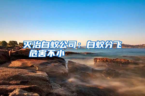 滅治白蟻公司：白蟻分飛 危害不小