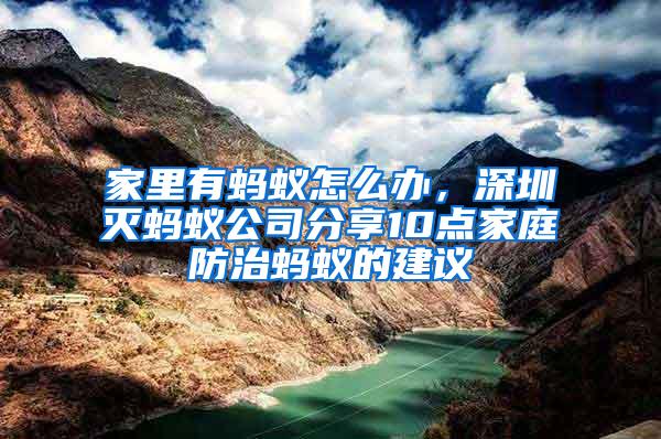 家里有螞蟻怎么辦，深圳滅螞蟻公司分享10點家庭防治螞蟻的建議