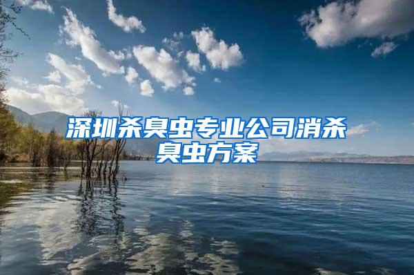 深圳殺臭蟲專業(yè)公司消殺臭蟲方案