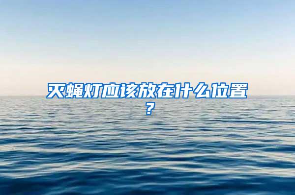 滅蠅燈應(yīng)該放在什么位置？