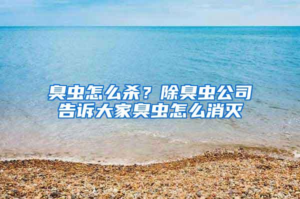 臭蟲怎么殺？除臭蟲公司告訴大家臭蟲怎么消滅