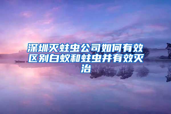 深圳滅蛀蟲公司如何有效區(qū)別白蟻和蛀蟲并有效滅治