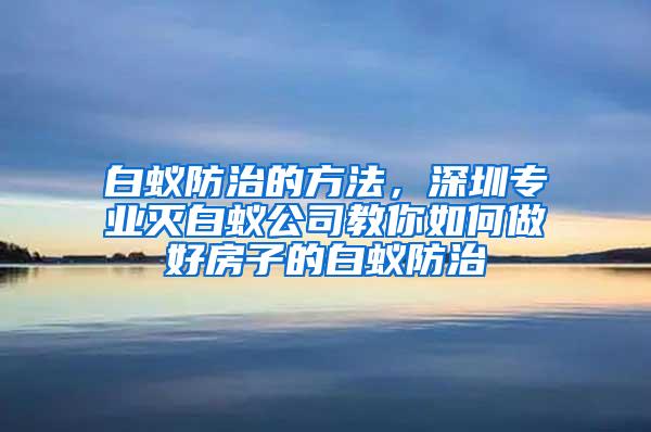 白蟻防治的方法，深圳專業(yè)滅白蟻公司教你如何做好房子的白蟻防治