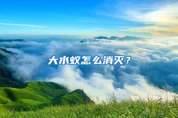 大水蟻怎么消滅？