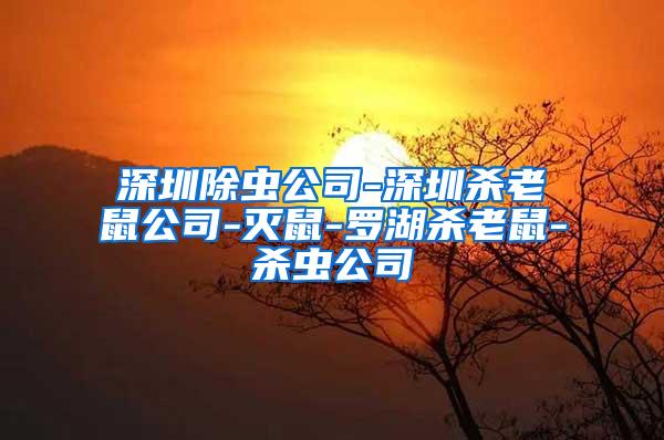 深圳除蟲公司-深圳殺老鼠公司-滅鼠-羅湖殺老鼠-殺蟲公司