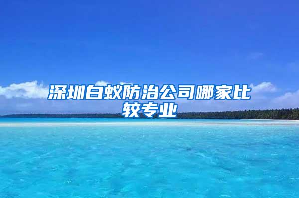 深圳白蟻防治公司哪家比較專業(yè)