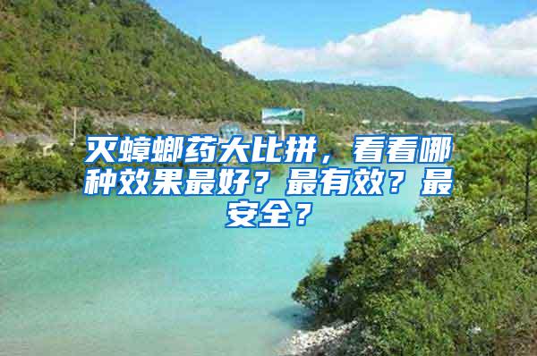 滅蟑螂藥大比拼，看看哪種效果最好？最有效？最安全？