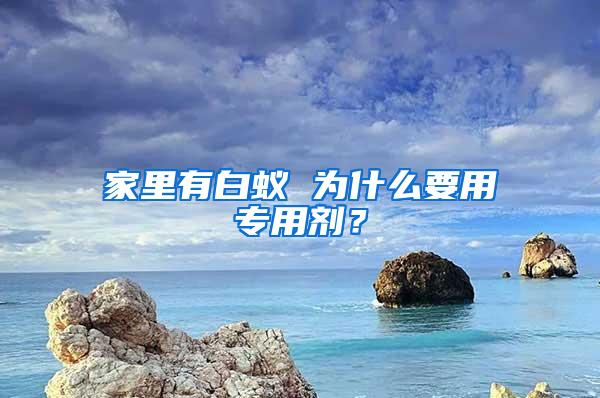 家里有白蟻 為什么要用專用劑？