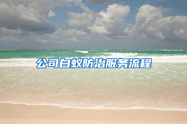 公司白蟻防治服務(wù)流程