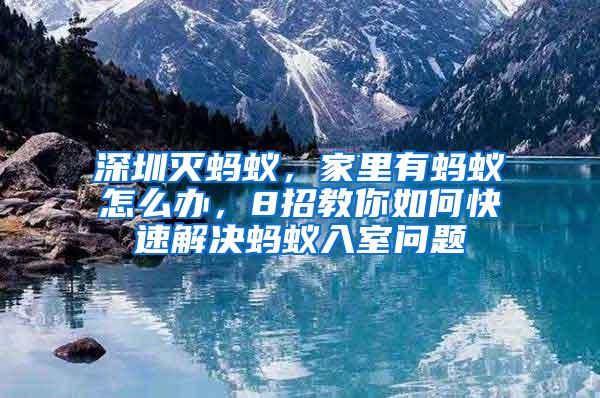 深圳滅螞蟻，家里有螞蟻怎么辦，8招教你如何快速解決螞蟻入室問(wèn)題