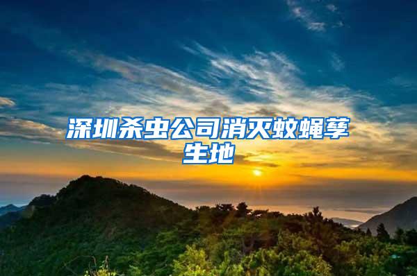 深圳殺蟲(chóng)公司消滅蚊蠅孳生地