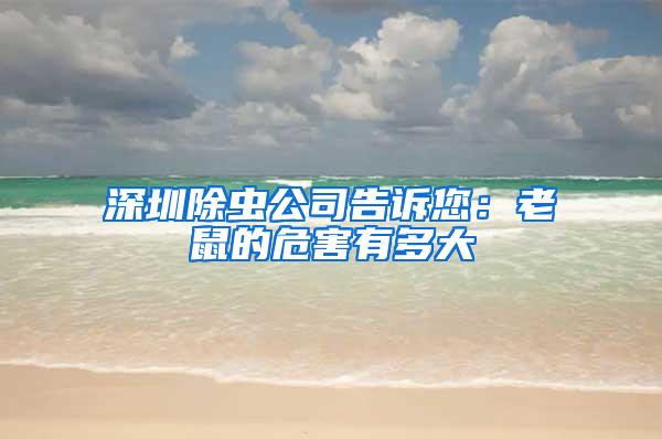 深圳除蟲公司告訴您：老鼠的危害有多大