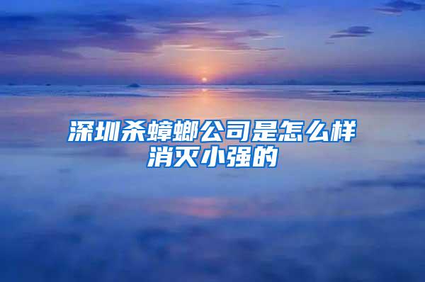 深圳殺蟑螂公司是怎么樣消滅小強(qiáng)的