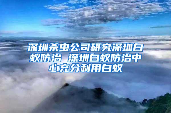 深圳殺蟲公司研究深圳白蟻防治 深圳白蟻防治中心充分利用白蟻