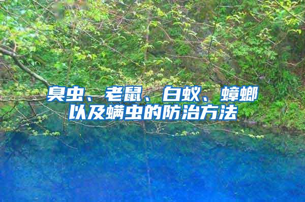 臭蟲、老鼠、白蟻、蟑螂以及螨蟲的防治方法