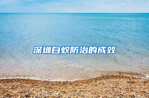 深圳白蟻防治的成效