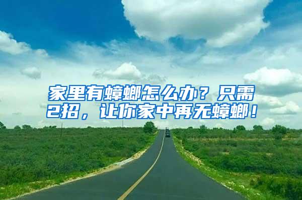 家里有蟑螂怎么辦？只需2招，讓你家中再無蟑螂！