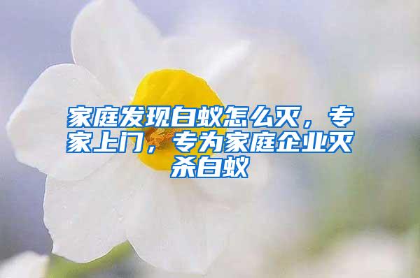 家庭發(fā)現(xiàn)白蟻怎么滅，專家上門，專為家庭企業(yè)滅殺白蟻