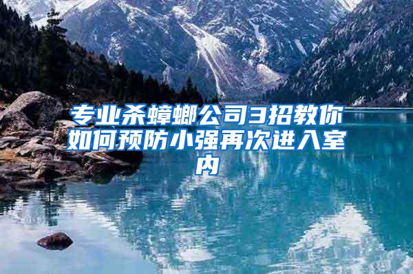 專業(yè)殺蟑螂公司3招教你如何預防小強再次進入室內(nèi)