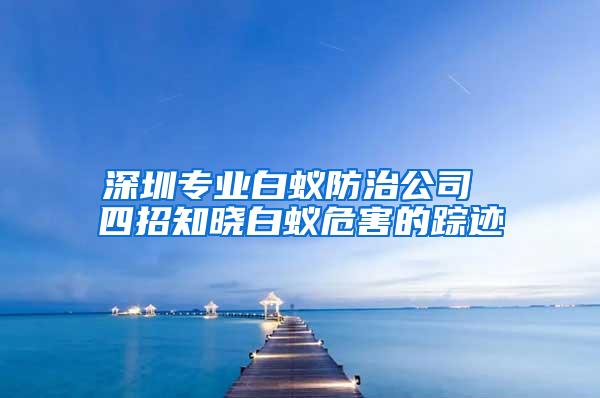 深圳專業(yè)白蟻防治公司 四招知曉白蟻危害的蹤跡