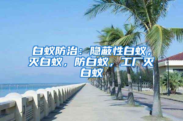 白蟻防治：隱蔽性白蟻，滅白蟻，防白蟻，工廠滅白蟻