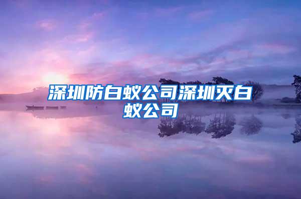 深圳防白蟻公司深圳滅白蟻公司