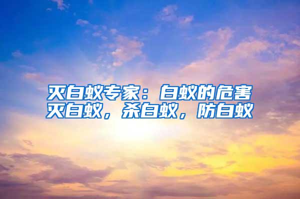 滅白蟻專家：白蟻的危害滅白蟻，殺白蟻，防白蟻