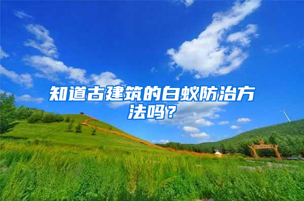 知道古建筑的白蟻防治方法嗎？