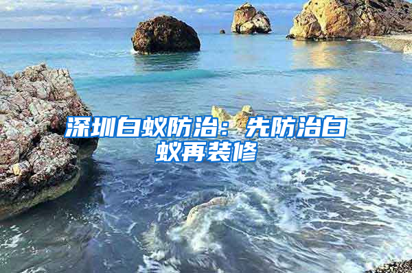 深圳白蟻防治：先防治白蟻再裝修