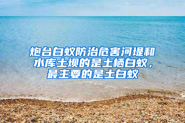 炮臺(tái)白蟻防治危害河堤和水庫(kù)土壩的是土棲白蟻，最主要的是土白蟻